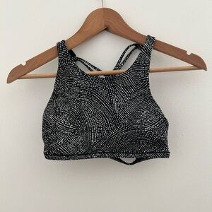 Lululemon Black & White Printed Sports Bra